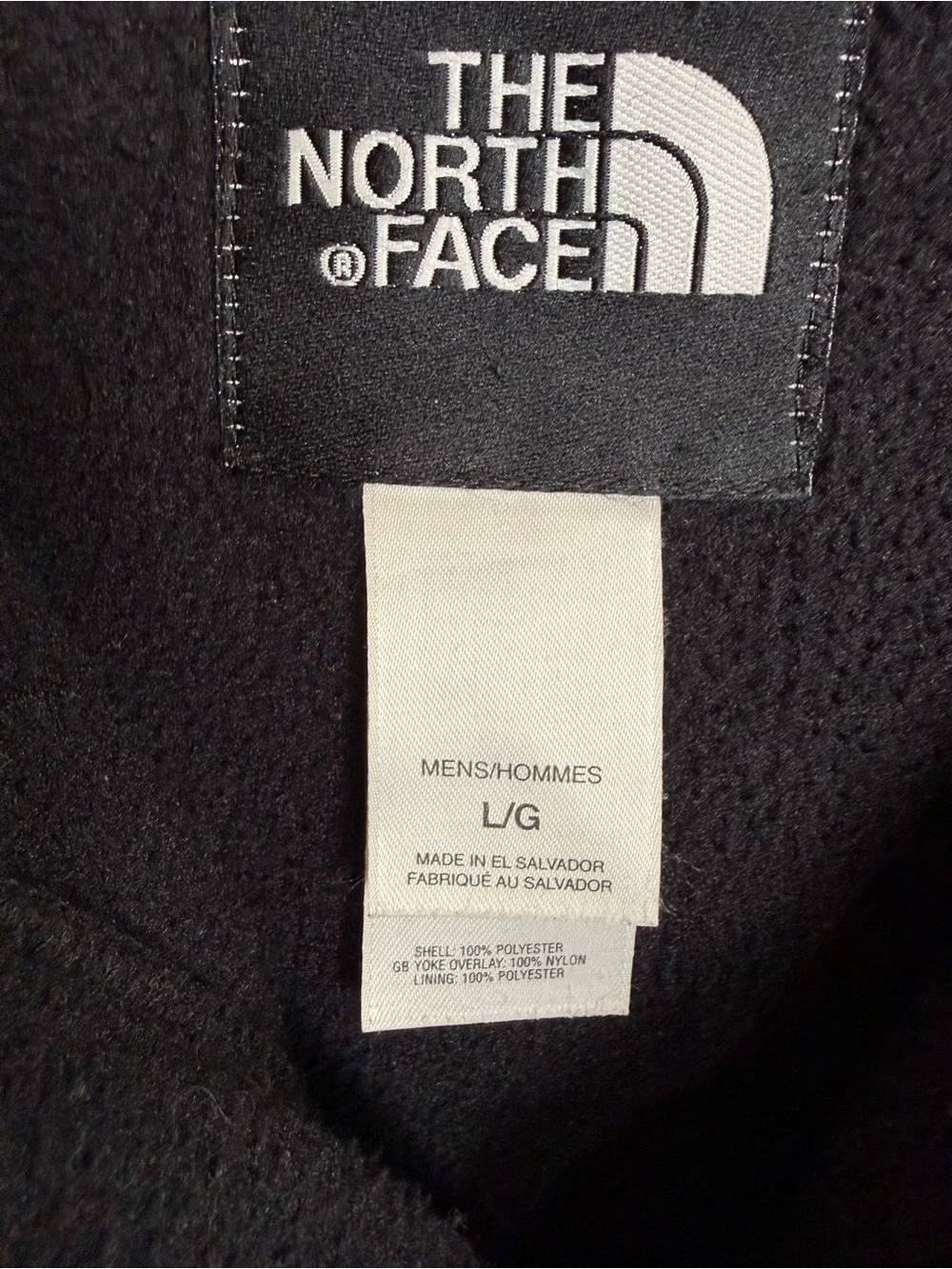 The North Face Denali Fleece Jacket Mens Large Black Polartec Zip Full A193